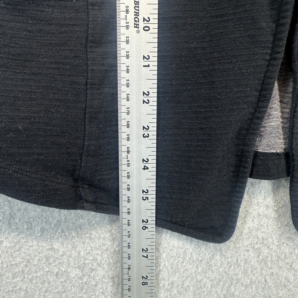 Matty M Blazer Jacket Womens Medium Black 100% Cotton Open Front Rolled Sleeves - Picture 9 of 11